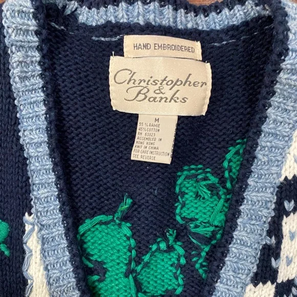 Vintage Irish Shamrock Leprechaun Knit Sweater Vest Size Med St Patrick’s Day - Picture 4 of 5